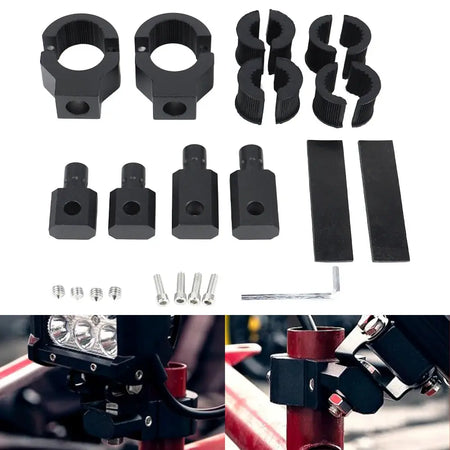 Universal Motorcycle UTV ATV Off-Road Work Whip Flag Light Mounts 0.7"/1"/1.25" Inch 360 Degree Rotate Bracket Kits Aluminum by InterCyprus Trading Ltd