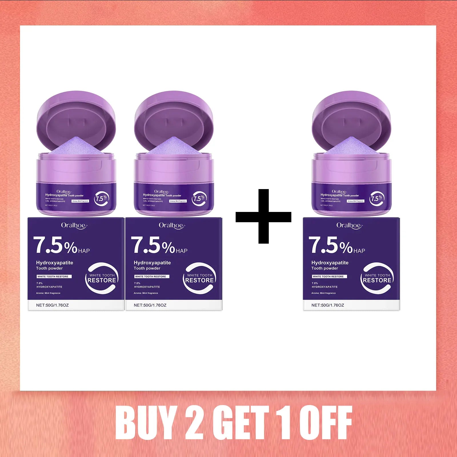 Whitening Tooth Powder &ndash; Deep Cleaning and Plaque Removal Buy 2 Get 1 Free