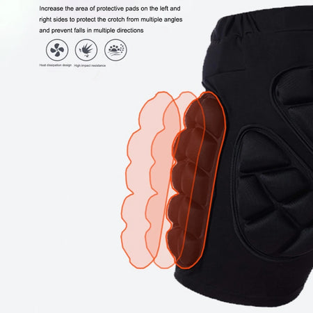 3D Protective Padded Shorts &ndash; Breathable Winter Skiing Gear