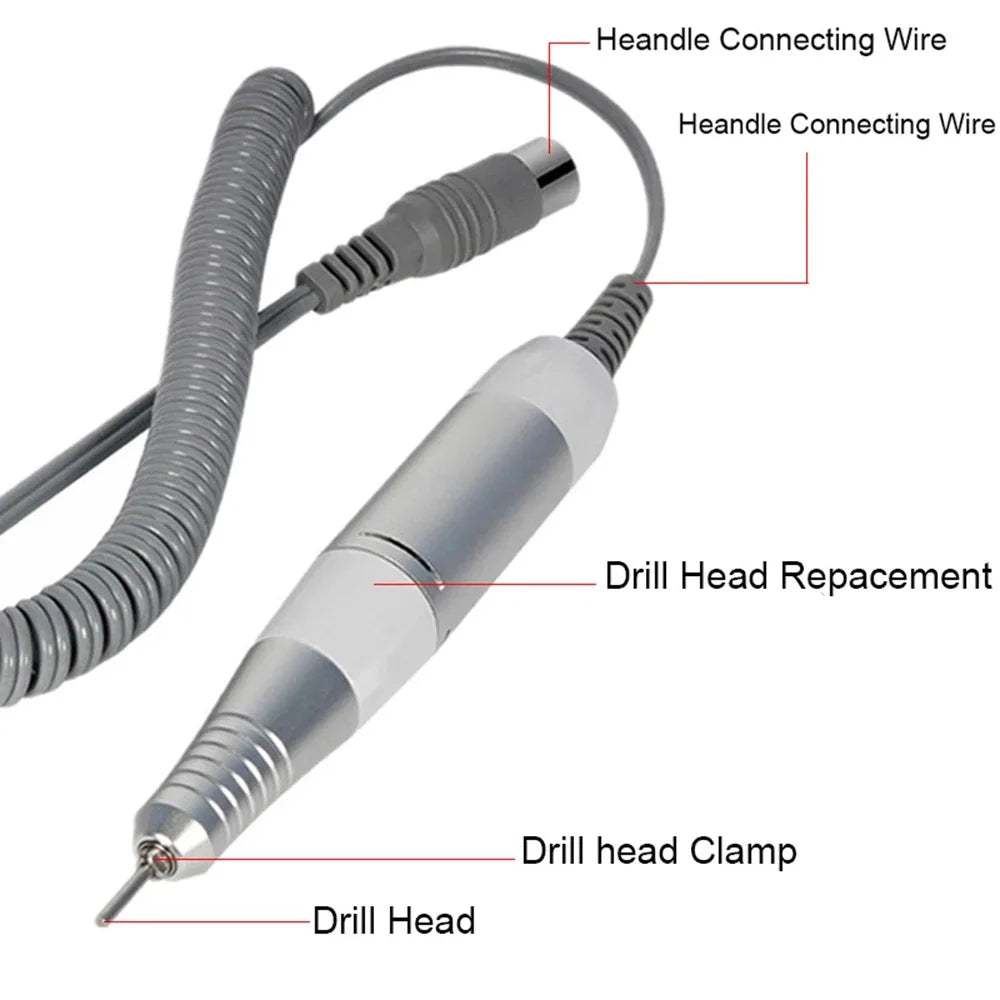 Electric Nail Drill Pen Handle &ndash; Multi Hole Compatibility