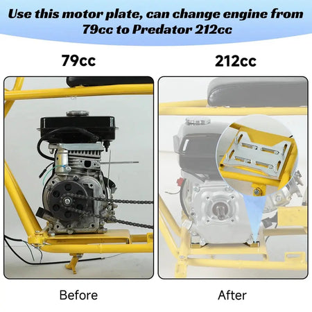 Motor Engine Mount Adapter Bracket Plate for Mini Bike Go Kart Coleman 100 Doodlebug DB30 Small 4 Stroke Engines Predator 212cc by InterCyprus Trading Ltd