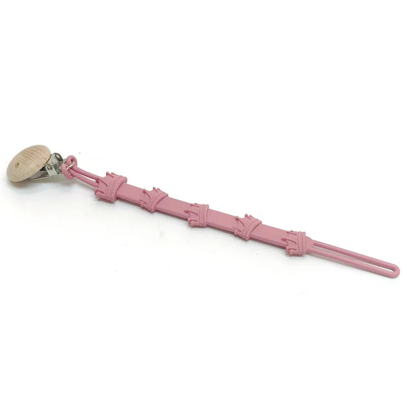 Pacifier Chain Clip &ndash; Multi-Functional Silicone Anti-Drop Design burgundy