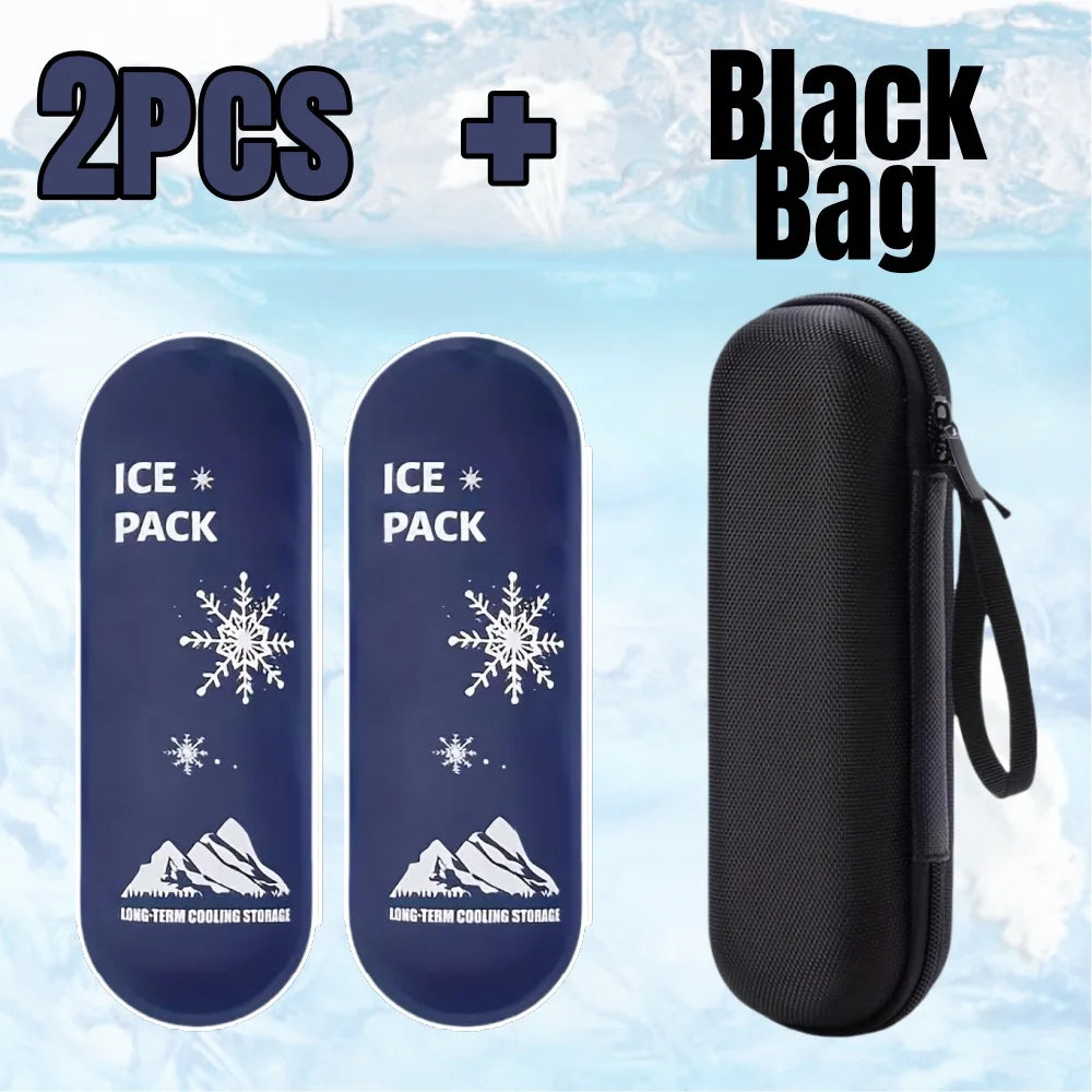 Cooling Ice Bag Insulin Container &ndash; Travel Insulated Case 2pcs with Black bag