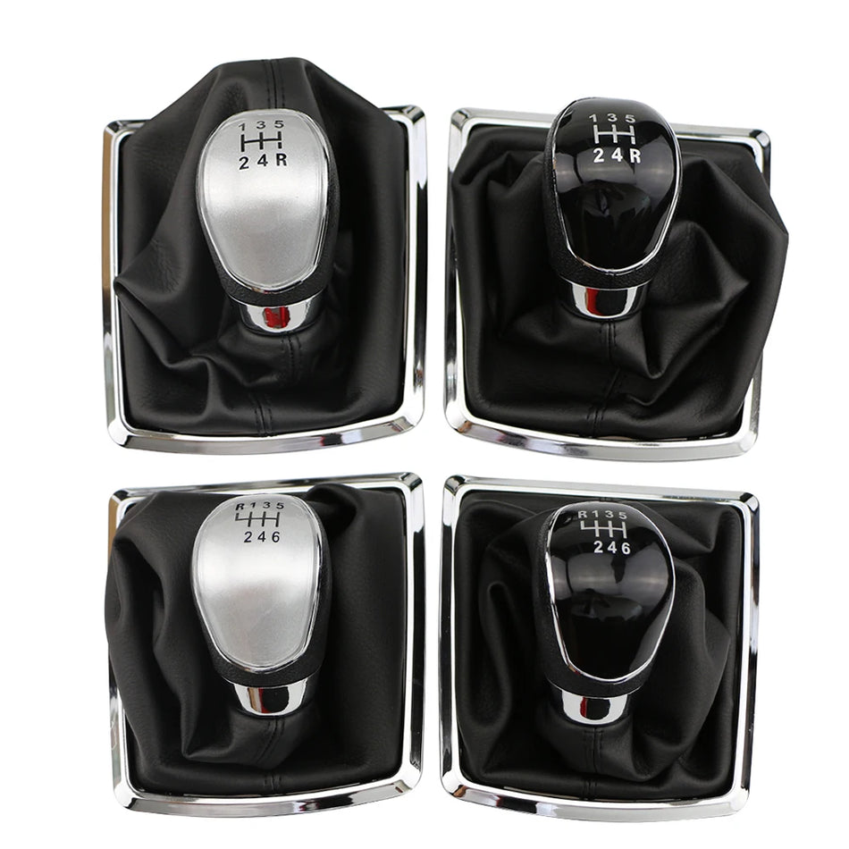 Pomello del cambio per Ford Focus 2 MK2 copertura in pelle PU 5/6 marce nucleo in ABS 2005-2012