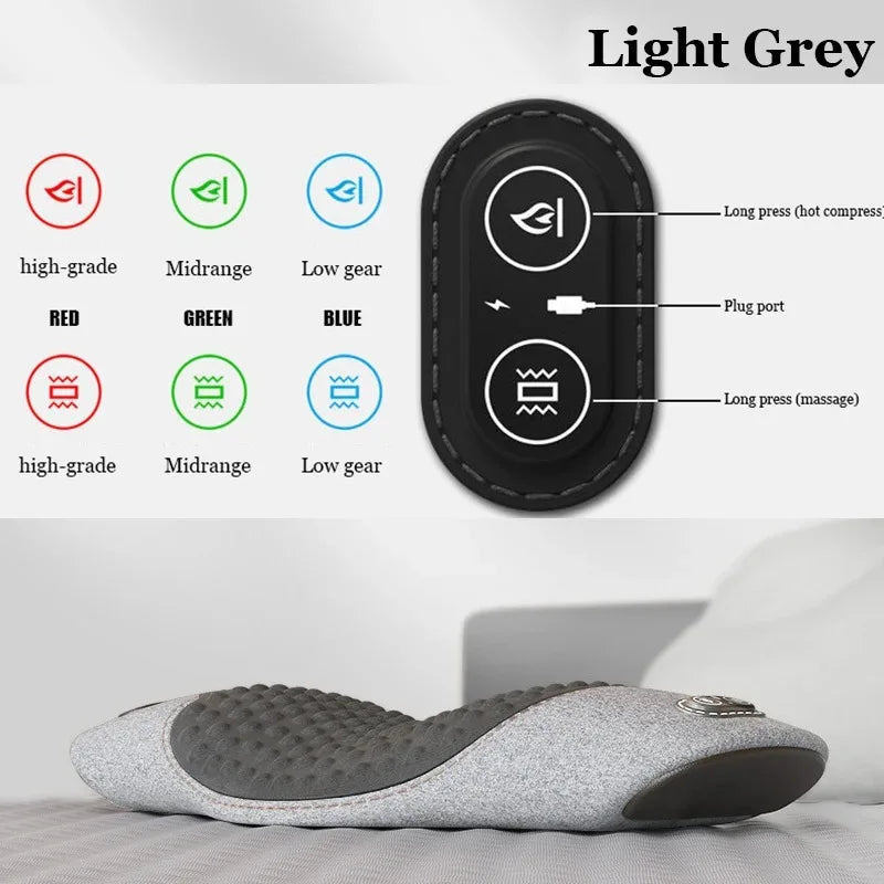 Vilnason Waist Massager Pillow &ndash; Heated Back Support Light Gery