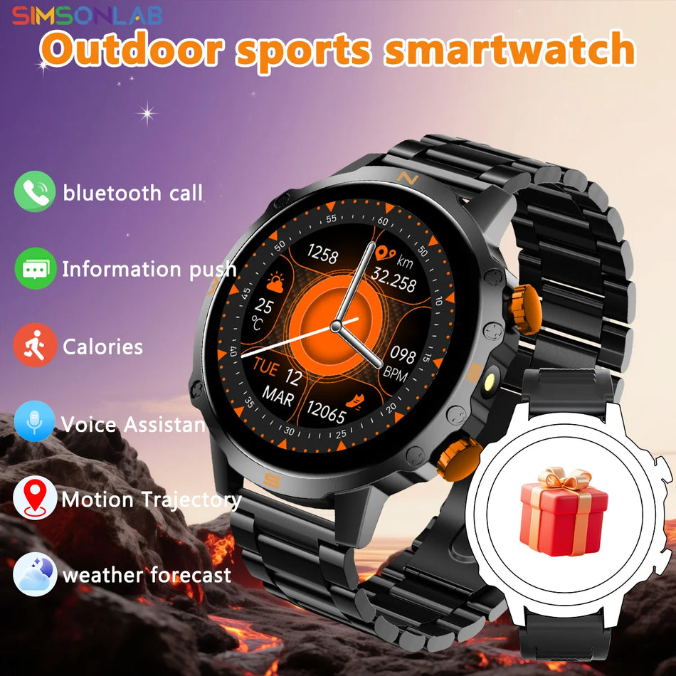 Smartwatch 1.5-Inch HD Display, AI Voice Assistant, BT Calls, 100 Sports Modes