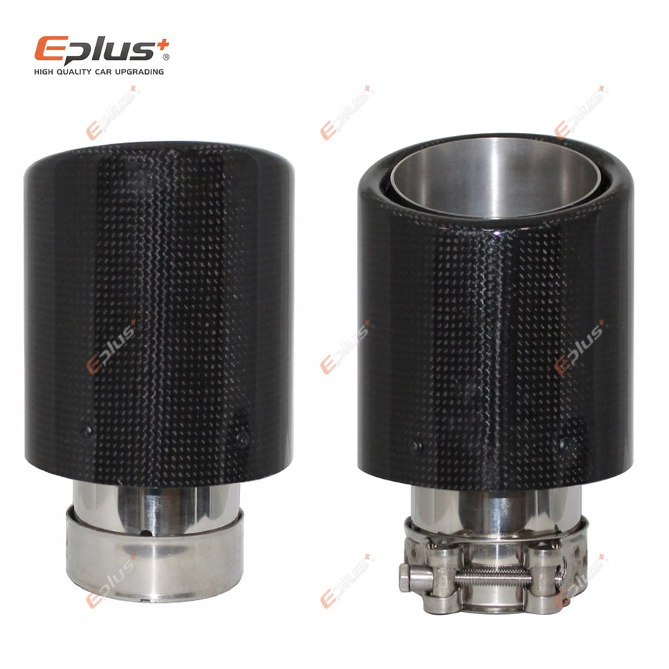 Наконечник глушителя из углеродного волокна, акцент из нержавеющей стали, универсальная установка