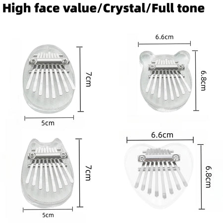 Miwayer 8 Keys Mini Kalimba &ndash; Rainbow Heart Design Fun