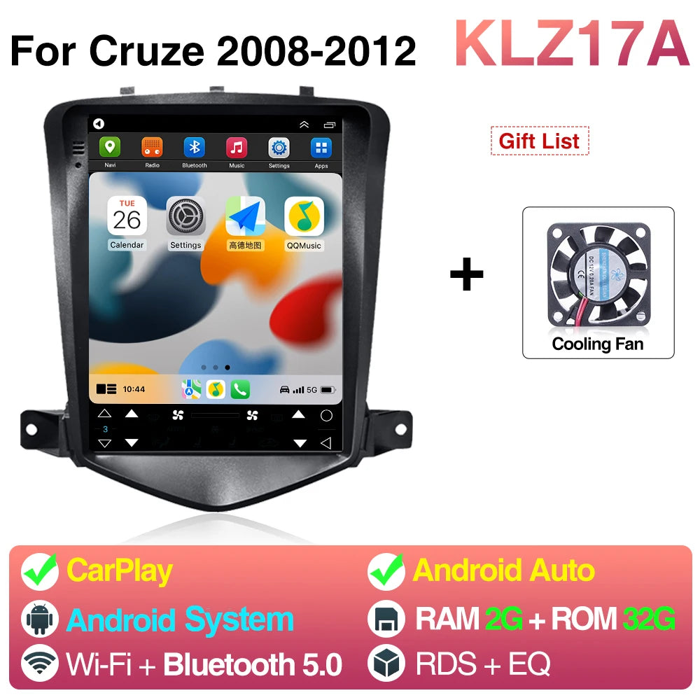 9.7 Inch Car Radio CarPlay Android Auto - Chevy Cruze GPS 2 32G wireless