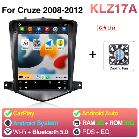 9.7 Inch Car Radio CarPlay Android Auto - Chevy Cruze GPS 2 32G wireless