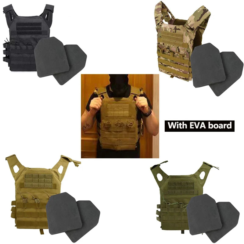 JPC Molle Plate Carrier Vest - Lightweight EVA Foam Board