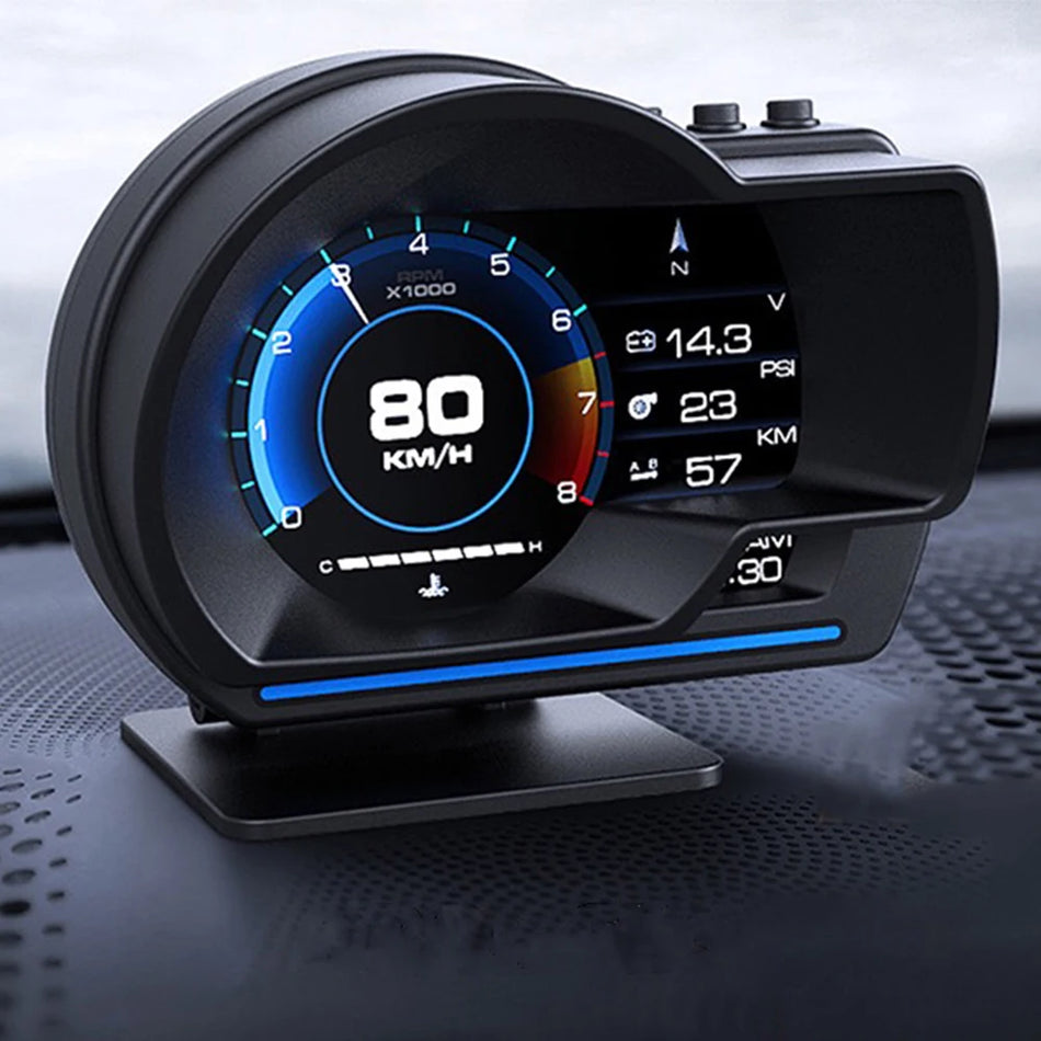 Οθόνη HUD Αυτοκινήτου Head-Up Display OBD2, Έξυπνος RPM, Ταχύτητα, Θερμοκρασία Νερού