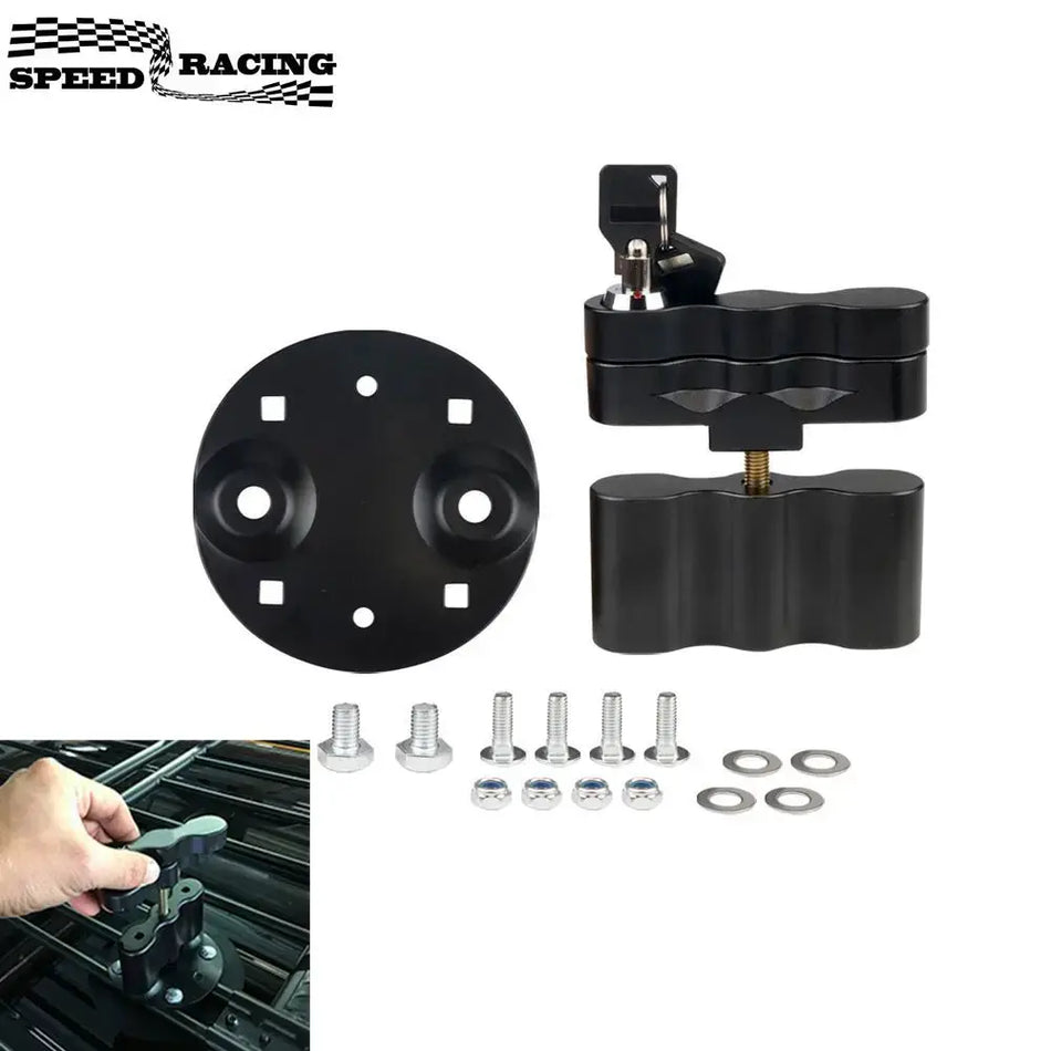 RX-DLX-PM Cargo Racks For Standard Pack Mount Lock with Keys Fuel Gas Can Water Pack Mount Lock Double Locking Mount by InterCyprus Trading Ltd