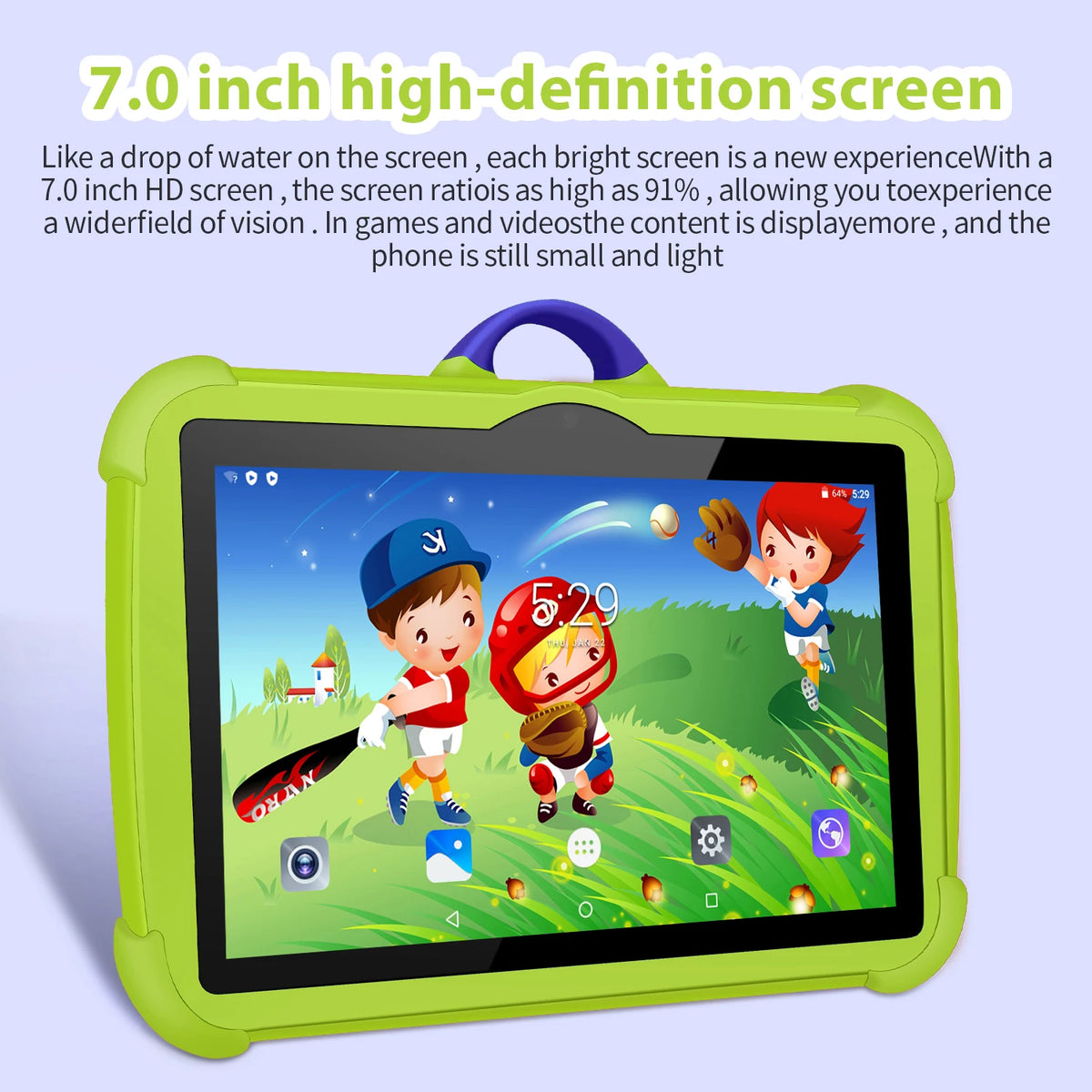 Kids Tablet 7 Inch 5G WiFi Android 13 Quad Core - Ultra Slim