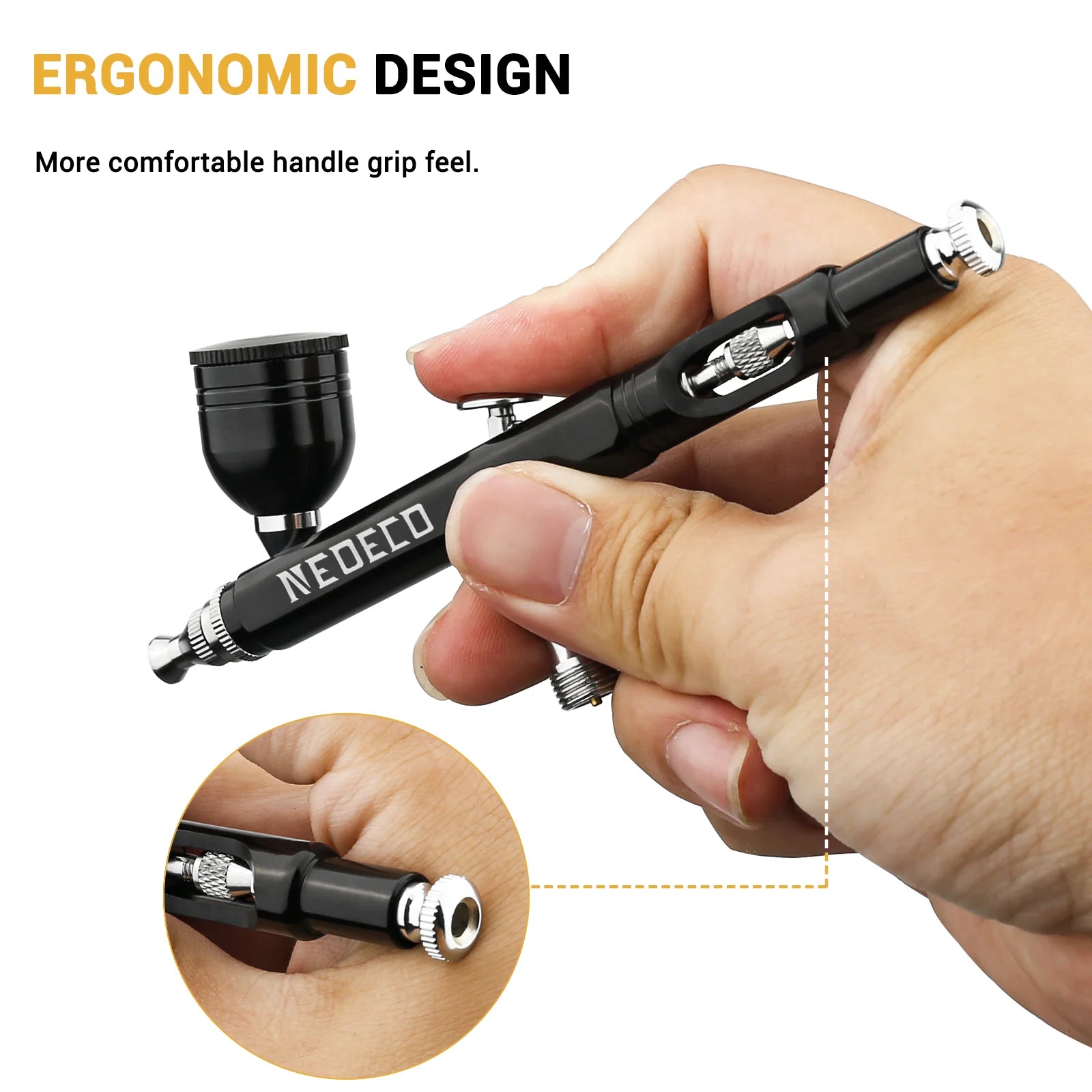 Neoeco 30PSI Airbrush Kit &ndash; Noise Reducing Compressor