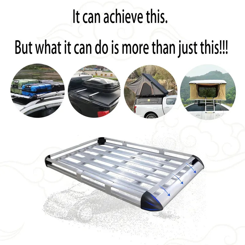 Portaequipajes de aluminio para techo todoterreno para camionetas ajuste universal