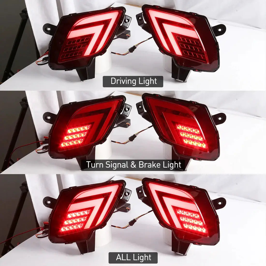 LED Rear Bumper Reflector Lights For Mazda CX5 CX-5 2013 2014 2015 2016 Driving Auto Brake Warning Dynamic Turn Signal Lamps 12V by InterCyprus Trading Ltd