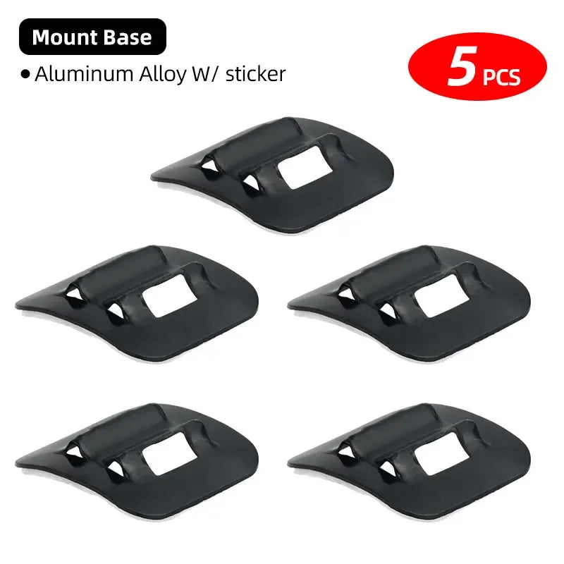 Road MTB Bicycle Cable Clamps &ndash; Durable Aluminum Alloy with Adhesive Base Alum. Base BK 5pcs / CHINA