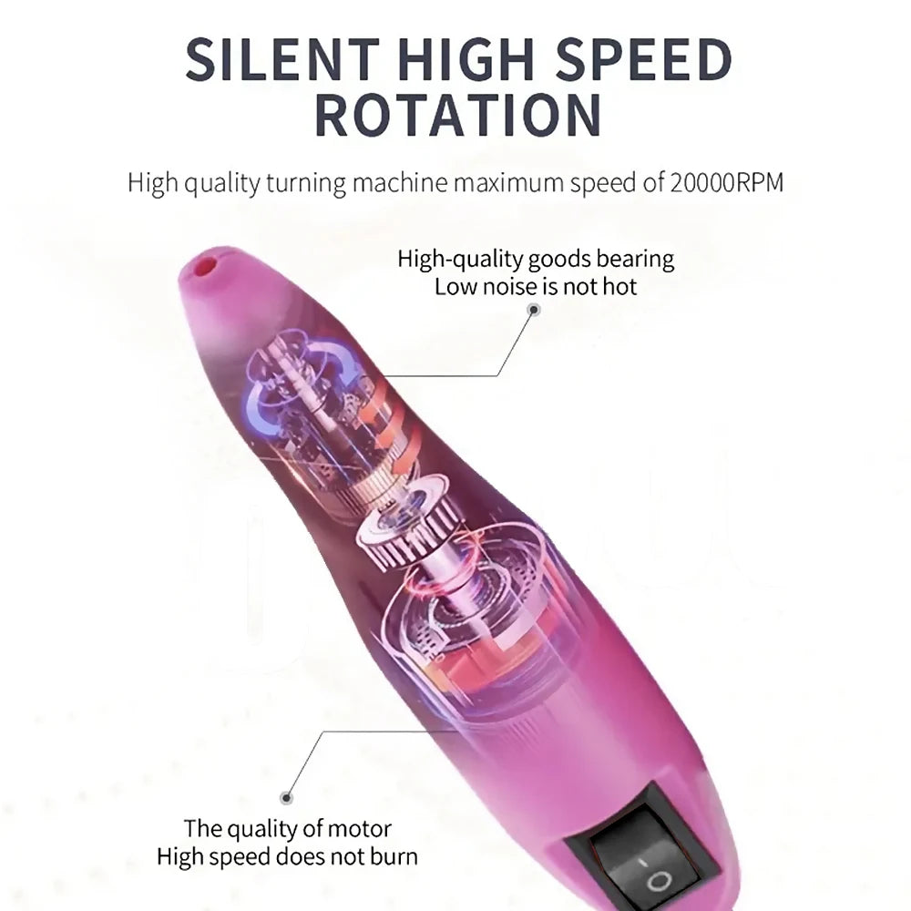 YIKOOLIN Electric Nail Drill Machine &ndash; High Speed 20000 RPM