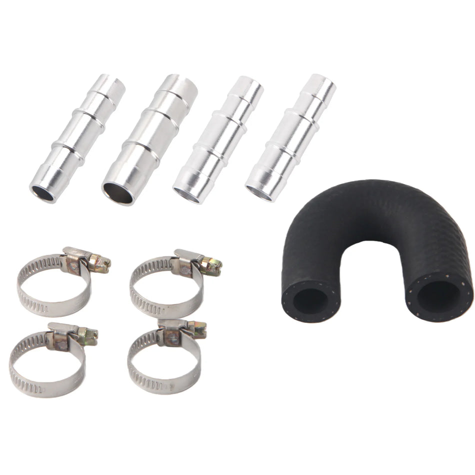 Kit de contournement du noyau de chauffage du moteur en aluminium avec tuyau de 5/8 et 3/4 pouce
