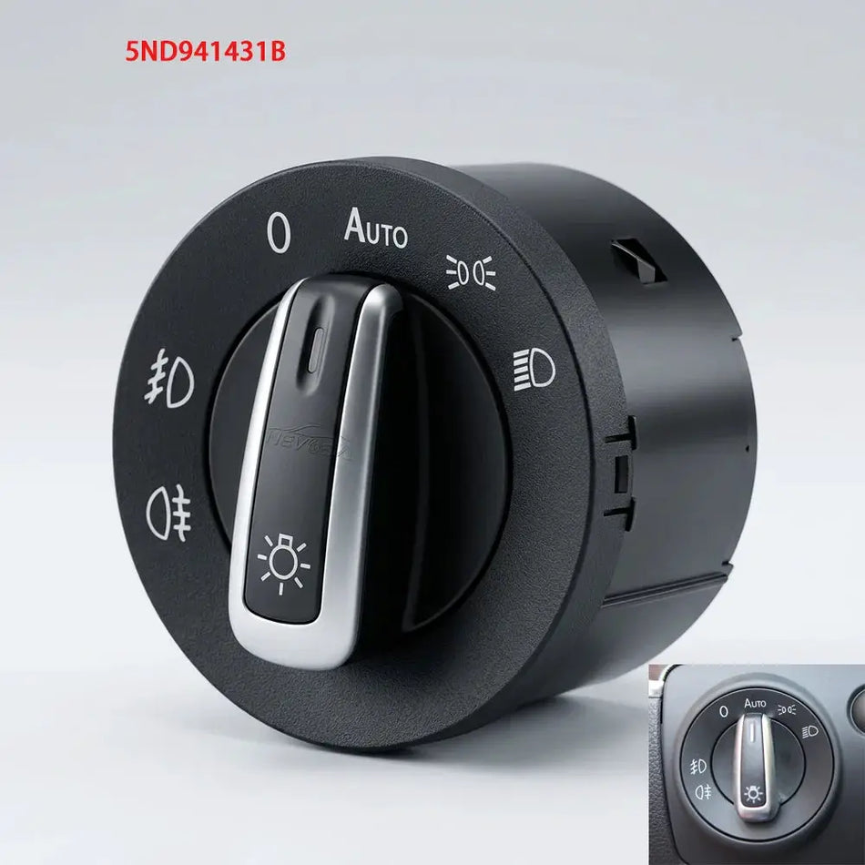 Headlight Switch 10 Pin 5ND941431B For VW Golf MK5 MK6 Jetta Passat Tiguan by InterCyprus Trading Ltd