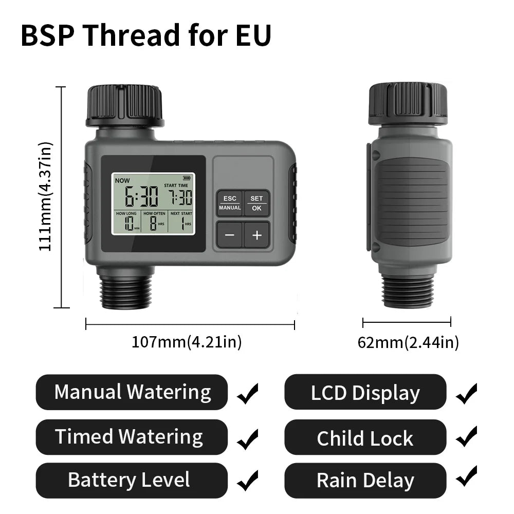 Programmable Garden Irrigation Watering System - TNCE Sprinkler Timer 1 Outlet