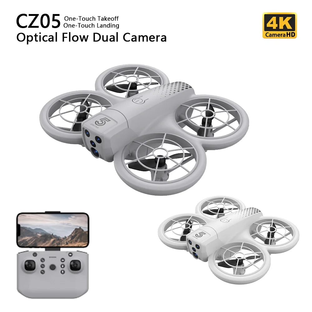 Mini RC Drone CZ05 - 4K HD Camera and Optical Flow
