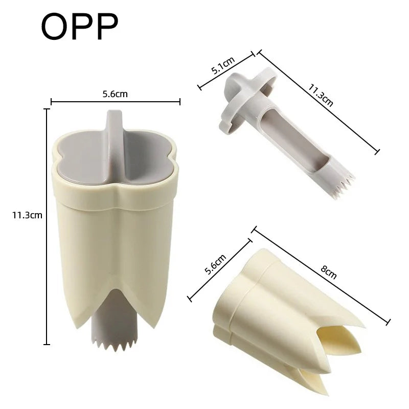 2025 Chili Seed Remover &amp; Bell Pepper Cutter - 2 In 1 Kitchen Gadget Beige bagged