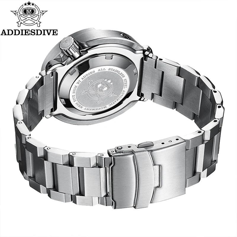 ADDIESDIVE Automatic Mechanical Diving Watch - Stainless Steel, Scratch Proof, Waterproof