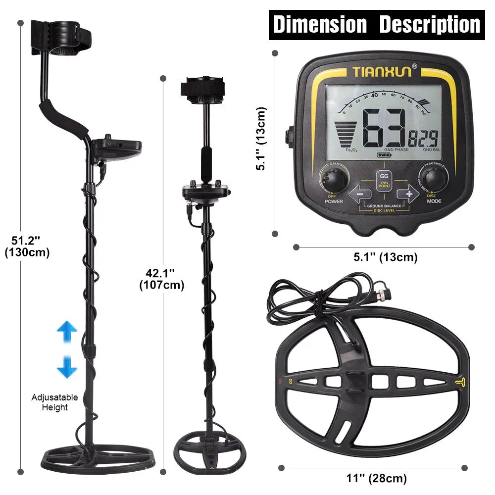 TX-850 Professional Metal Detector 2.5m Depth Gold Finder