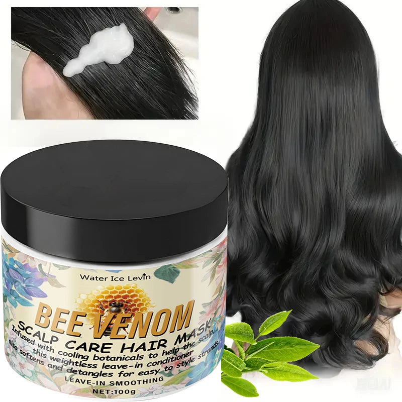 Water Ice Levin Unisex Bee Venom Keratin Hair Mask &ndash; Deep Moisturizing Treatment for Dry Hair