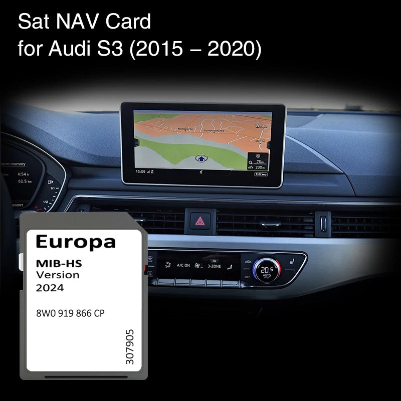 2024 Europe UK Maps 8W0919866CP SD Card &ndash; 16GB High Speed CHINA / for Audi MIB-HS S3
