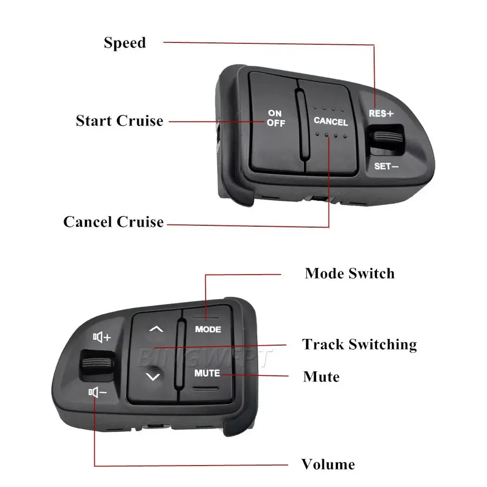 Multifunction Steering Wheel Audio Cruise Control Buttons For KIA Sportage 2011-2016(except 2015) With Backlight Bluetooth Wire by InterCyprus Trading Ltd