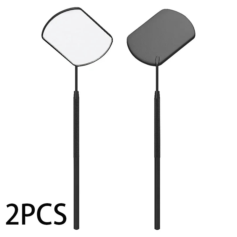 DUTRIEUX Stainless Steel Grafting Eyelash Extensions Checking Mirrors - 2 PCS Set Black