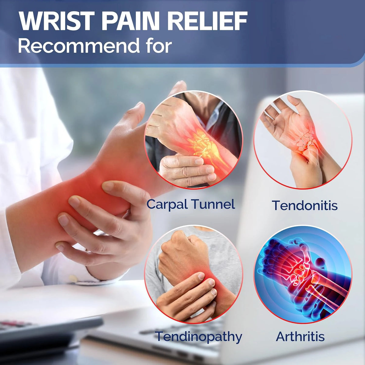 NEENCA Carpal Tunnel Wrist Brace &ndash; Adjustable Support