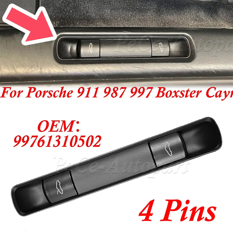 Spínač uvolnění zámku kufru, 4pinový, pro Porsche 911 997 Boxster Cayman 987