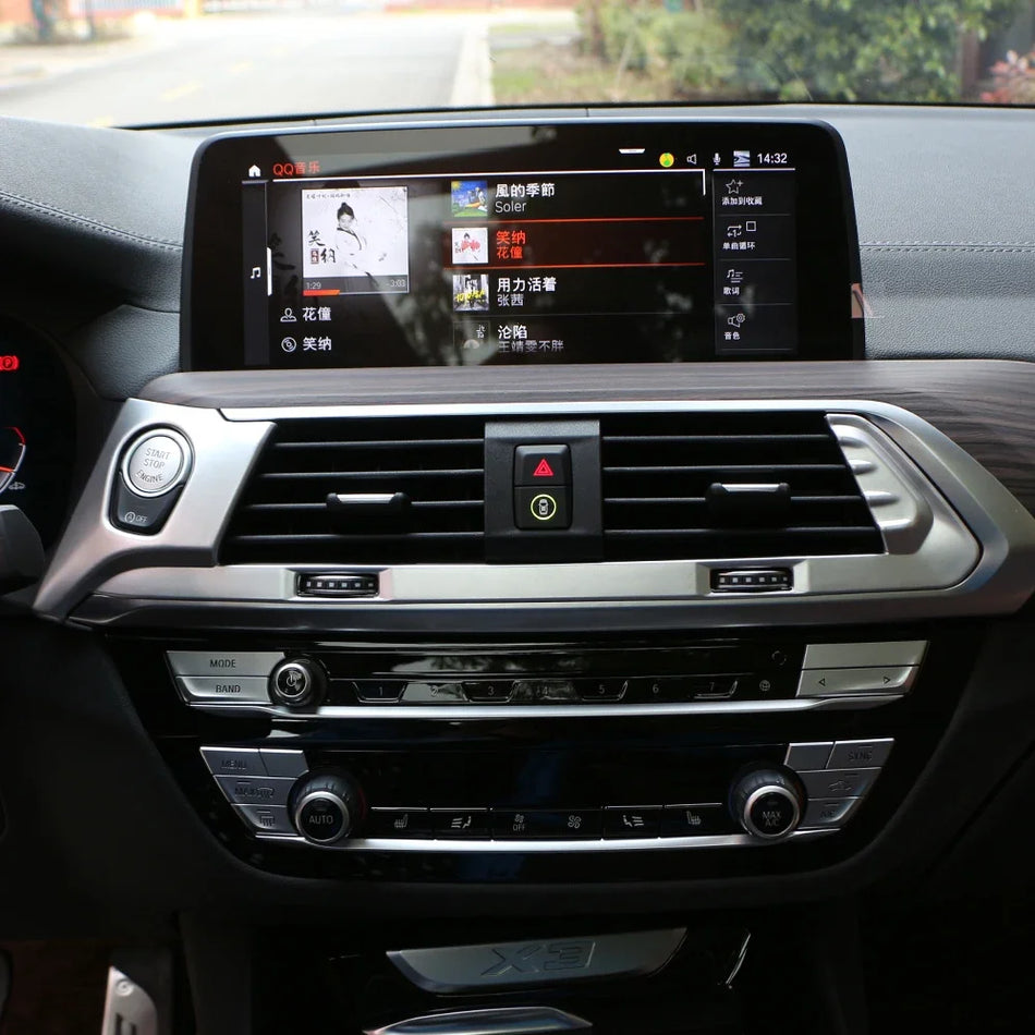 BMW X3 G01 2018-2022 Ventilpanel Täcks Trim ABS Silver Mittkonsol Klistermärke