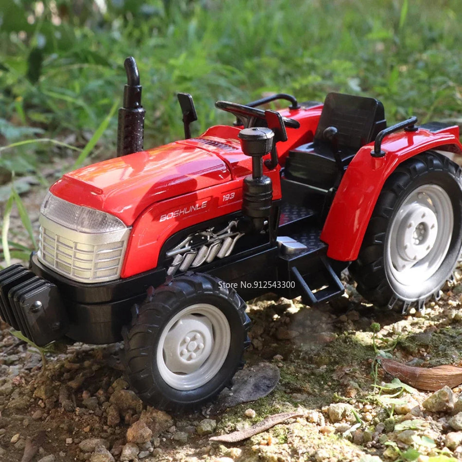 Mērogs 1:32 Diecast sakausējuma lauksaimniecības traktors ar kausu