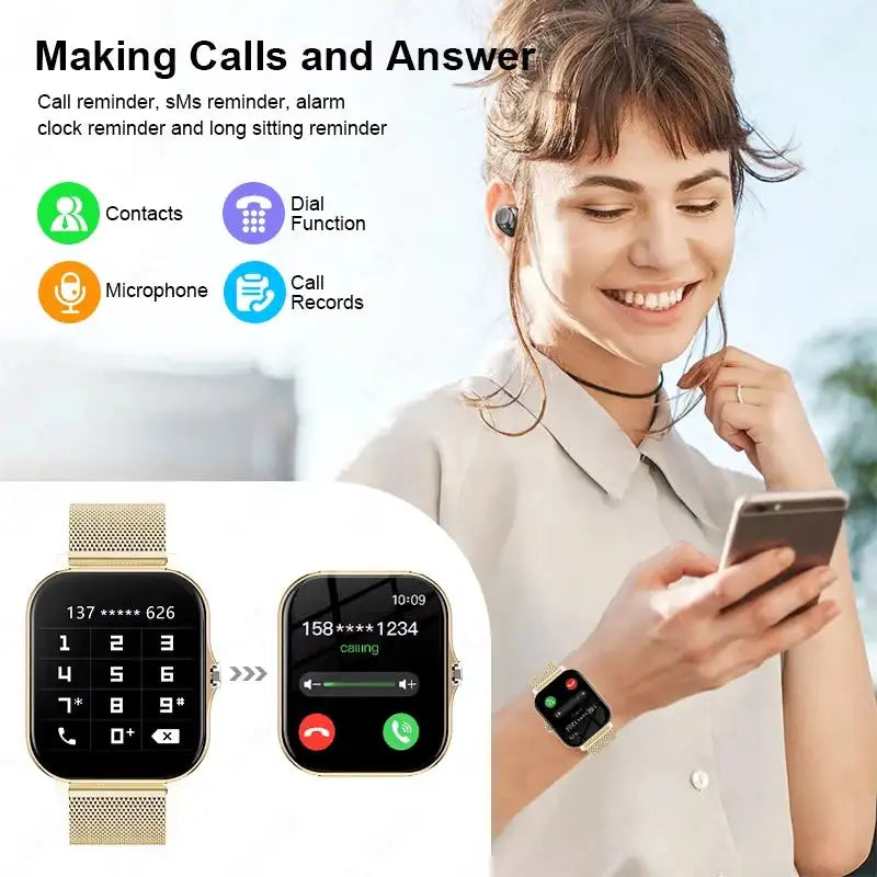 LAXASFIT Smart Watch Multi Sports Sleep Monitor Find Phone