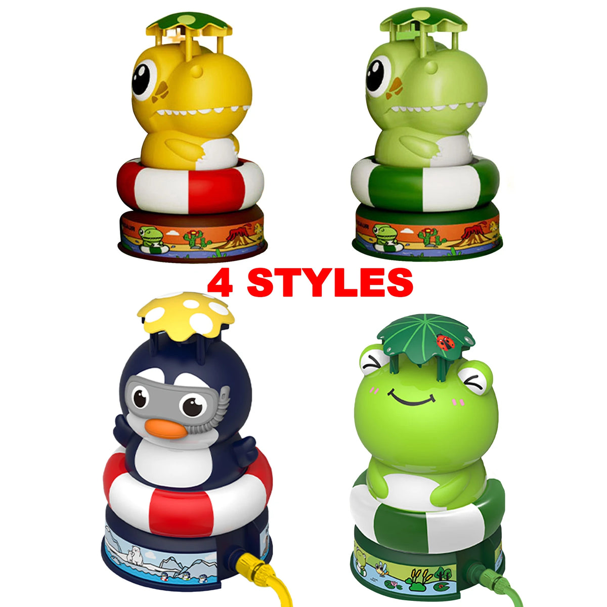 Cartoon Frog Water Sprinkler Toy &ndash; Rotating Spray Action 4 style