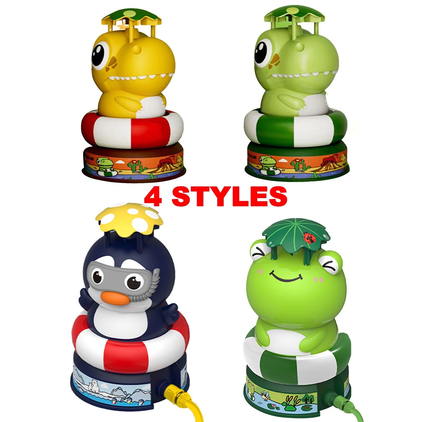 Cartoon Frog Water Sprinkler Toy &ndash; Rotating Spray Action 4 style