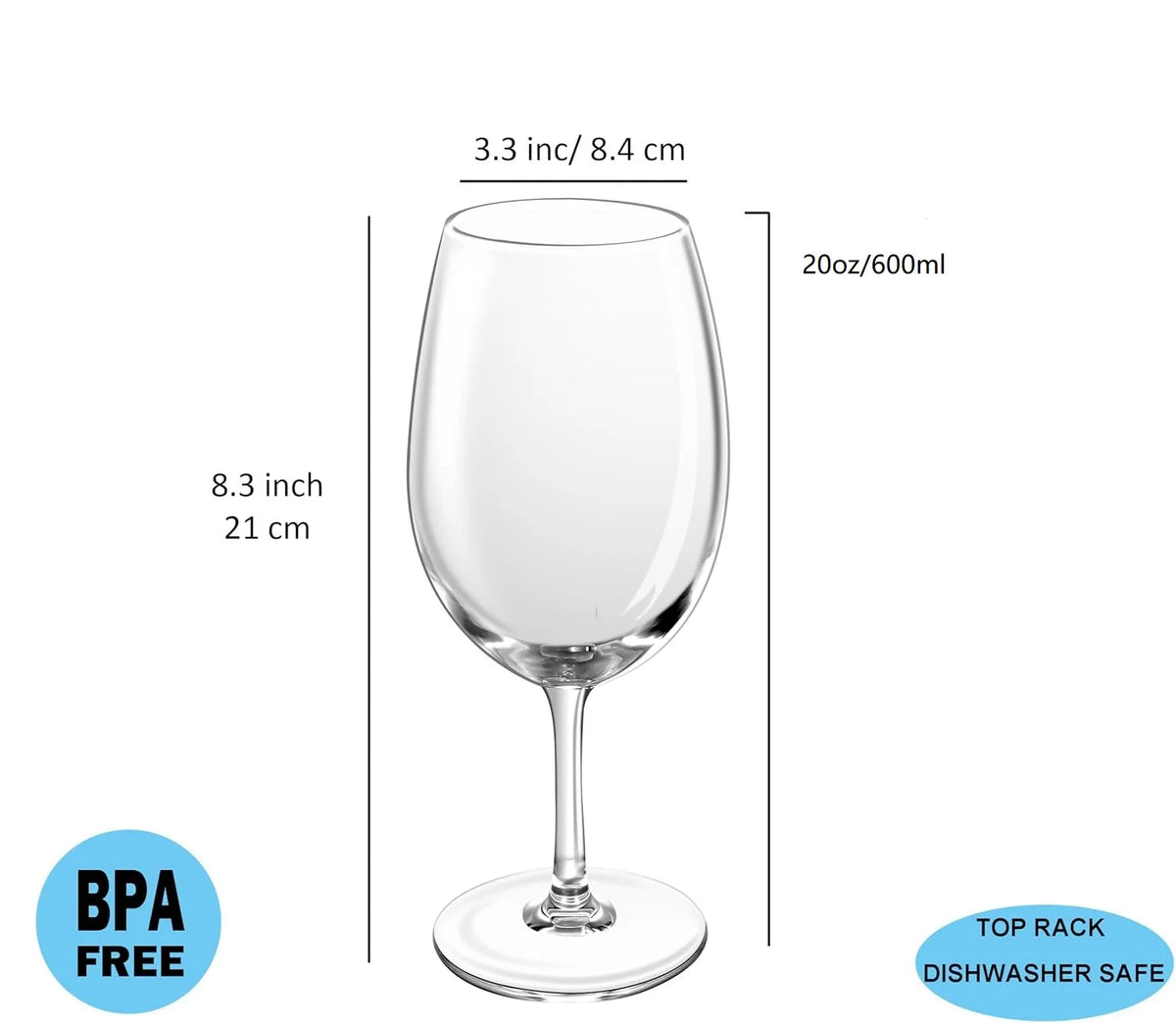 Unbreakable Wine Glasses 20oz Shatterproof &ndash; Outdoor Ready