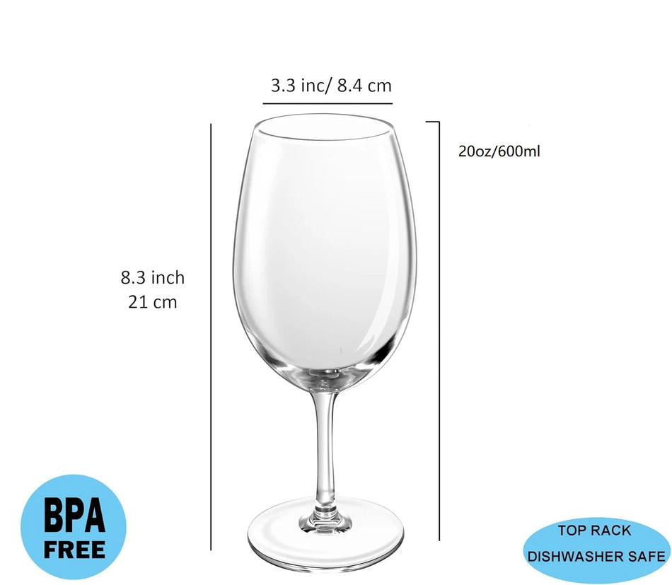 Unbreakable Wine Glasses 20oz Shatterproof &ndash; Outdoor Ready