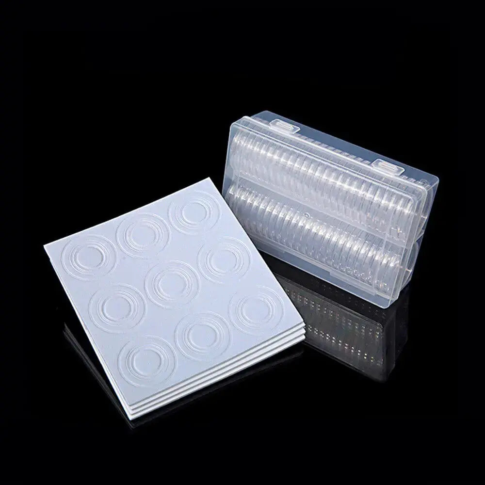 50Pc 41mm Coin Capsules Box with Inner Cushions Plastic Storage Protection Case by InterCyprus Trading Ltd