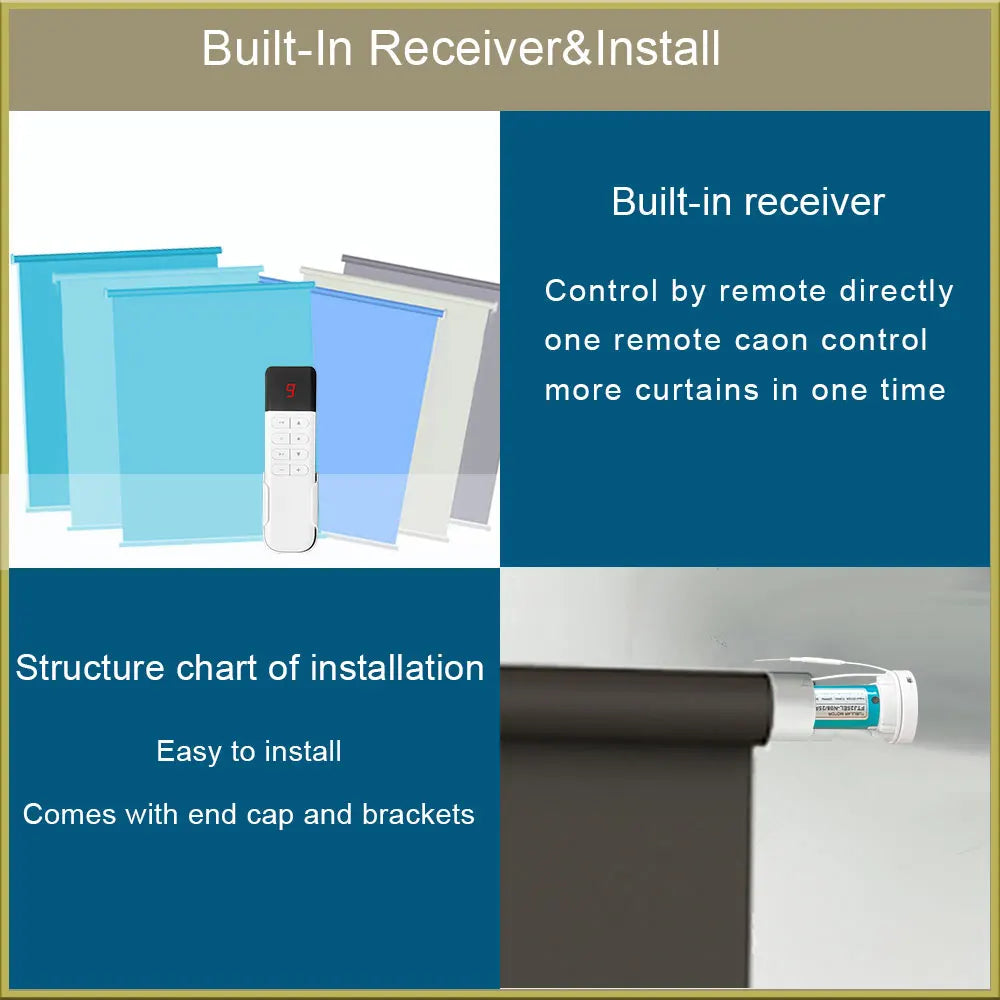 LifeLibero Zigbee Battery-Powered Smart Roller Blinds Motor