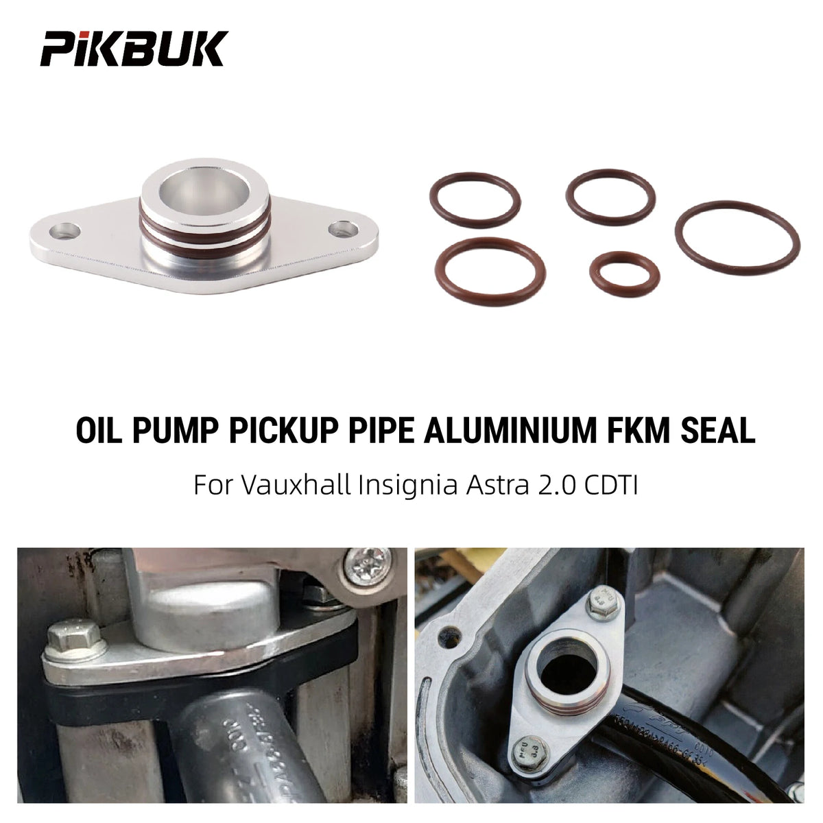 Oil Pump Pickup Pipe Aluminum FKM Seal for Vauxhall Opel Insignia Astra 2.0 CDTI by InterCyprus Trading Ltd