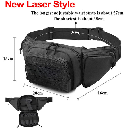 Hunting Waist Gun Holster Bag &ndash; Compact Carry For Hunting New Laser Black