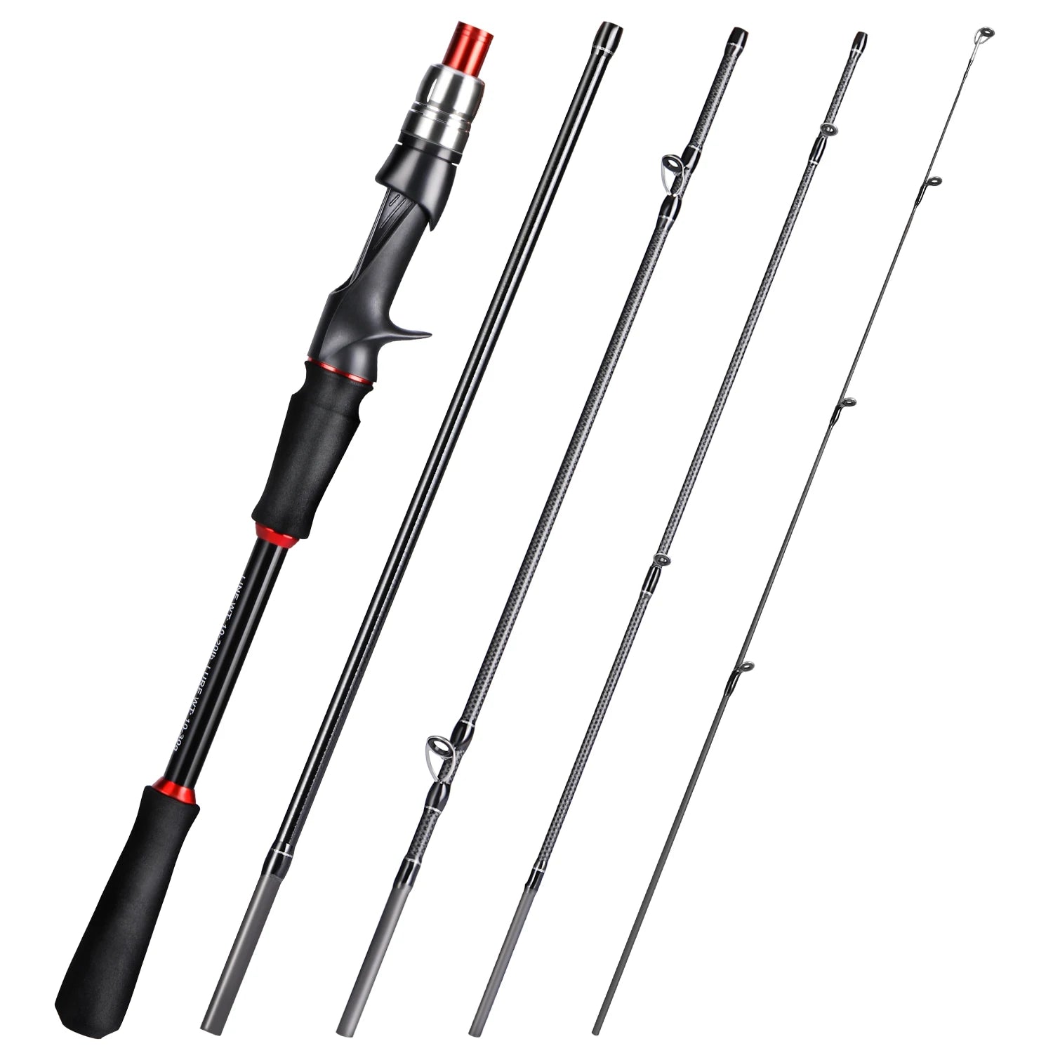Sougayilang Ultralight Carbon Fiber Fishing Rod - 2.1m, 5 Sections, Portable for Travel 180cm casting rod