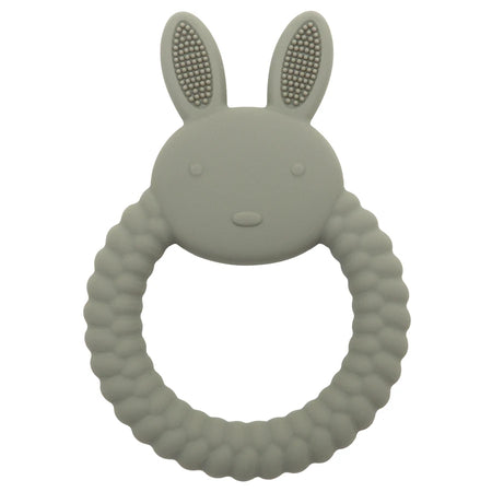 Muslin Life BPA-Free Silicone Baby Teether - Cute Cartoon Rabbit Design 009 Light green
