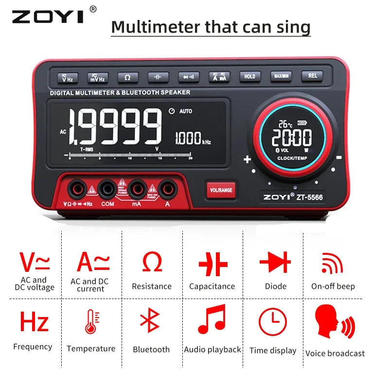 ZOYI ZT-5566 &ndash; 19999 Counts Digital Bench Multimeter